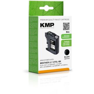 KMP Tinte B64 (schwarz) ersetzt Brother LC-127XLBK