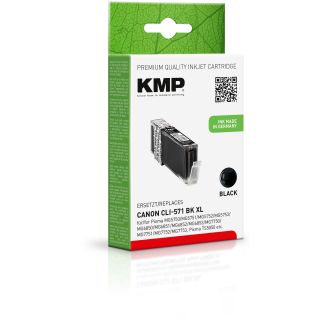 KMP Tinte C107BKX (schwarz) ersetzt Canon CLI-571BK XL