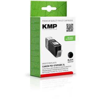 KMP Tintenpatrone C107BPIX (schwarz) ersetzt Canon PGI-570PGBK XL