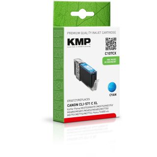 KMP Tintenpatrone C107CX (cyan) ersetzt Canon CLI-571C XL