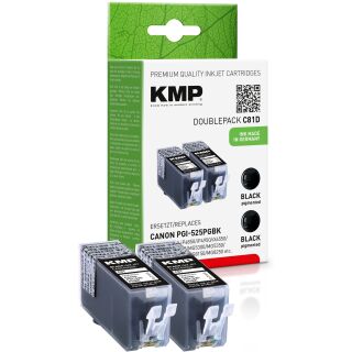 KMP Tinte C81D (schwarz) DOUBLEPACK ersetzt Canon PGI-525PGBK