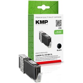 KMP Tinte C90 (schwarz) ersetzt Canon CLI-551BK XL