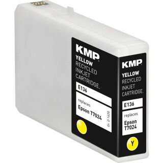 KMP Tinte E136 (yellow) ersetzt Epson T7024 (Eiffelturm)