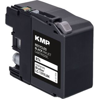 KMP Tinte B74 (schwarz) ersetzt Brother LC-129XLBK