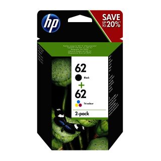 HP 62 (schwarz+color) 2-Pack Druckerpatronen (N9J71AE)