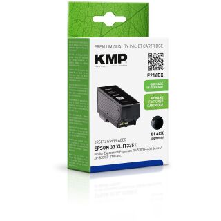 KMP Tintenpatrone E216BX (schwarz) ersetzt Epson 33XL (T3351 - Orange)