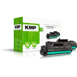 KMP Toner H-T154D DOPPELPACK (schwarz) ersetzt HP 85A (CE285A), Canon 725 (3484B002)