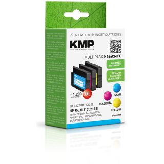 KMP Tinte H166CMYX MULTIPACK ersetzt HP 953XL (3 Patronen)