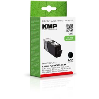 KMP Tinte C110 (schwarz) ersetzt Canon PGI-580PGBK XXL