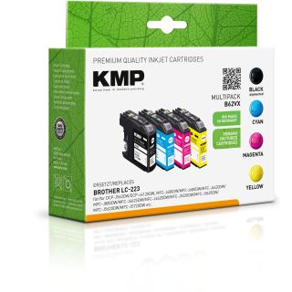KMP Tintenpatronen B62VX MULTIPACK ersetzt Brother LC-223VALBP