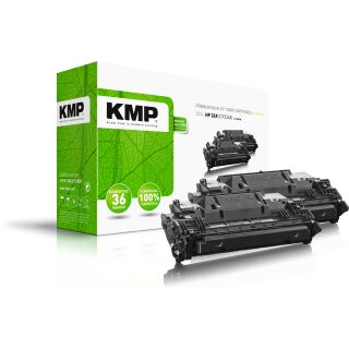 KMP Toner H-T245DX DOUBLEPACK (schwarz) ersetzt HP 26X (CF226X), Canon 052H (2200C002)