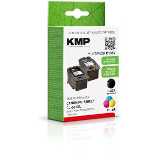 KMP Tinte C136V MULTIPACK (schwarz+color) ersetzt Canon PG-560XL, CL-561XL