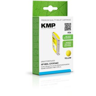 KMP Tintenpatrone H34 (yellow) ersetzt HP 88XL (C9393AE)