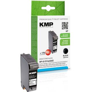 KMP Tinte H7 (schwarz) ersetzt HP 45 (hohe Kapazität)