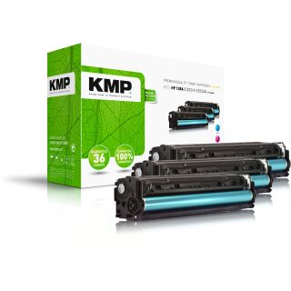 KMP Toner H-T144CMY MULTIPACK ersetzt HP 128A (CE321A, CE323A, CE322A)