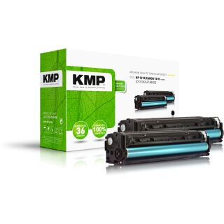 KMP Toner H-T171D (schwarz) DOUBLEPACK ersetzt HP 131X (CF210X), Canon 731H (6273B002)